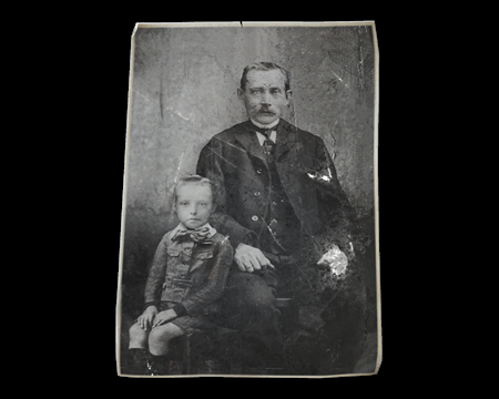 Image of Photo of a Boy and His Grandfather