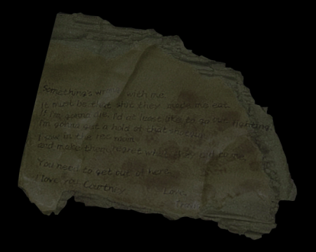 Image of Travis' Memo (Back)