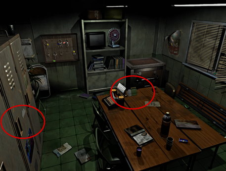 Grenade rounds on the table and inside the lockers