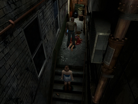 Back alleyway zombie